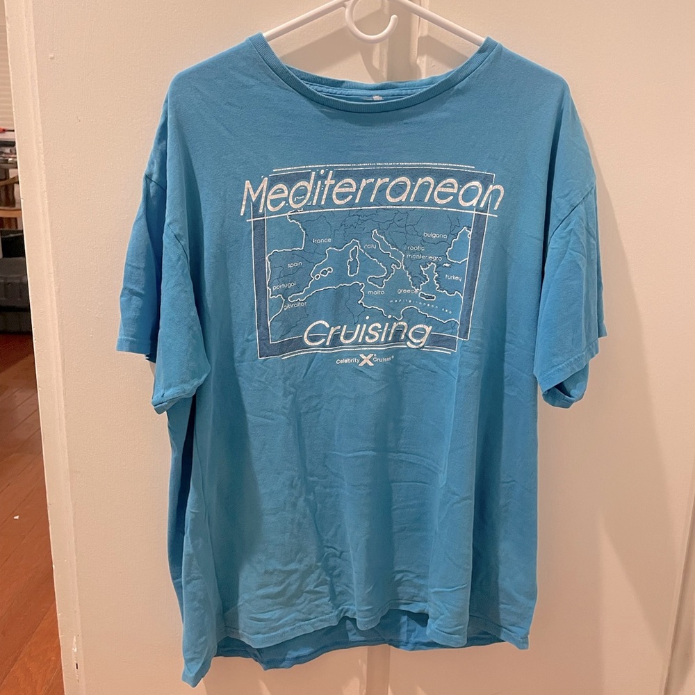COPY - Mediterranean celebrity cruises blue short sleeve XL